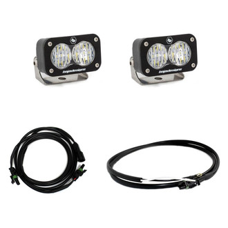 Baja Designs® - Rear Bumper Mounted S2 Sport™ 2.93" 2x12W Rectangular Wide Cornering Beam LED Light Kit