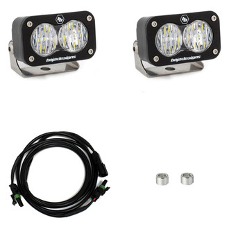 Baja Designs® - Rear Bumper Mounted S2 Sport™ 3"x2" 2x12W Rectangular Wide Cornering Beam LED Light Kit
