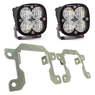 Baja Designs® - Fog Light Location Mounted Squadron Pro™ 3" 2x40W Square Wide Cornering Beam LED Light Kit