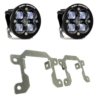 Baja Designs® - Fog Light Location Mounted Squadron SAE™ 3.1" 2x22W Square Wide Cornering Beam LED Light Kit
