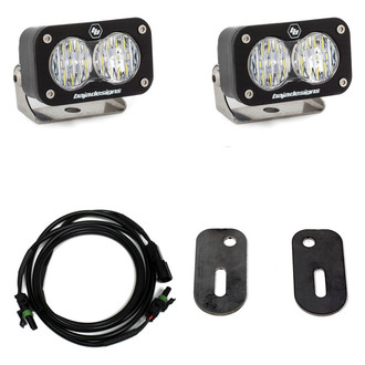 Baja Designs® - Rear Bumper Mounted S2 Sport™ 3" 2x12W Rectangular Wide Cornering Beam LED Lights Kit