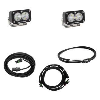 Baja Designs® - S2 Sport™ 2x24W Square Wide Cornering Beam LED Light Kit, with Upfitter