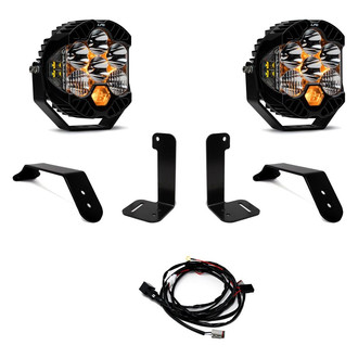 Baja Designs® - LP6 Pro™ 6.5" 2x90W/4.14W Round Driving/Combo Beam LED Light Kit, with Amber DRL