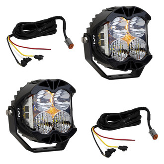Baja Designs® - LP4 Pro™ 5.1" 2x60W/4.83W Round Driving/Combo Beam LED Light Kit, with Amber DRL and Upfitter