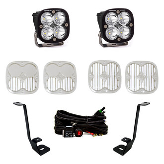 Baja Designs® - A-Pillar Mounted Squadron Sport™ 3" 2x26W Square Spot Beam LED Light Kit