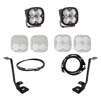 Baja Designs® - A-Pillar Mounted Squadron Pro™ 3" 2x40W Square Spot Beam LED Light Kit, with Upfitter