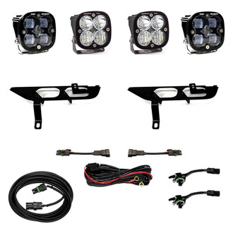 Baja Designs® - Fog Light Location Mounted Squadron Pro™ and Squadron SAE™ 2x40W/2x22W Square Driving/Combo Beam LED Light Kit