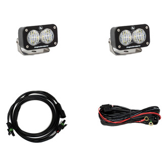 Baja Designs® - Rear Bumper Mounted S2 Sport™ 2.93" 2x12W Rectangular Wide Cornering Beam LED Light Kit