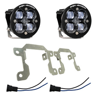 Baja Designs® - Fog Light Location Mounted Squadron-R SAE™ 3.07" 2x22W Round Wide Cornering Beam LED Light Kit