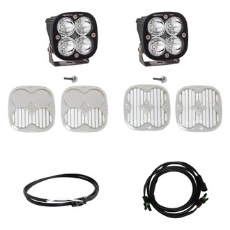 Baja Designs® - A-Pillar Mounted Squadron Pro™ 3" 2x40W Square Spot Beam LED Light Kit, with Upfitter