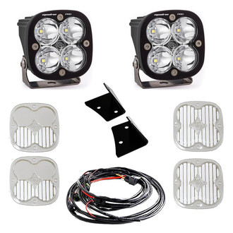 Baja Designs® - A-Pillar Mounted Squadron Pro™ 3" 2x40W Square Spot Beam LED Light Kit