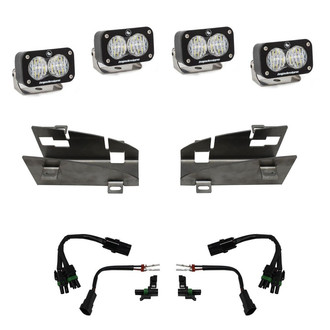 Baja Designs® - Fog Light Location Mounted S2 Sport™ 2.93" 4x12W Rectangular Wide Cornering Beam LED Light Kit