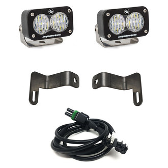 Baja Designs® - Rear Bumper Mounted S2 Sport™ 2.93" 2x12W Rectangular Wide Cornering Beam LED Light Kit