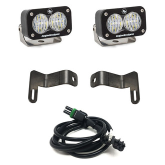 Baja Designs® - Rear Bumper Mounted S2 Sport™ 3.08" 2x12W Rectangular Wide Cornering Beam LED Light Kit