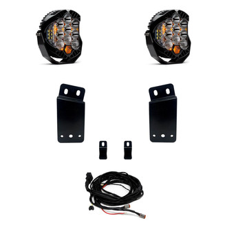 Baja Designs® - Front Bumper Mounted LP9 Pro™ 8" 2x105W/2.8W Round Driving/Combo Beam LED Light Kit