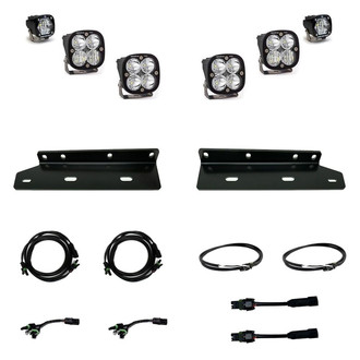 Baja Designs® - Fog Light Location Mounted Squadron Pro™ and S1 Series 4x40W/2x12W Square Driving/Spot/Wide Cornering Beam LED Light Kit