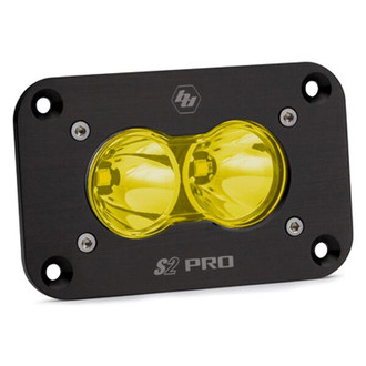 Baja Designs® - S2 Pro™ Flush Mount 3"x2" 24W Rectangular Spot Beam Amber LED Light