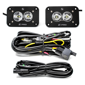 Baja Designs® - S2 Pro™ Backup Flush Mount 3"x2" 2x24W Rectangular Work/Scene Beam LED Lights