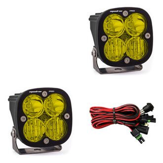 Baja Designs® - Squadron Pro™ 3" 2x40W Square Driving/Combo Beam Amber LED Lights