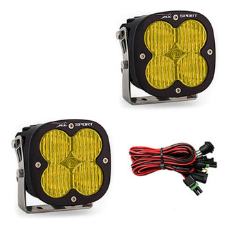 Baja Designs® - XL Sport™ 4.43" 2x26W Square Wide Cornering Beam Amber LED Lights