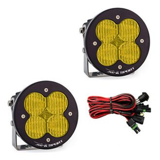 Baja Designs® - XL-R Sport™ 4.43" 2x26W Round Wide Cornering Beam Amber LED Lights