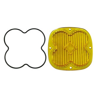 Baja Designs® - 4.43" Interchangeable Square Amber Plastic Wide Cornering Beam Lens for XL™