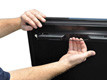 Easy-to-use automatic slam latch operates from either side