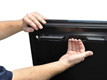 Secure locking mechanism easily operated from either side of the bed