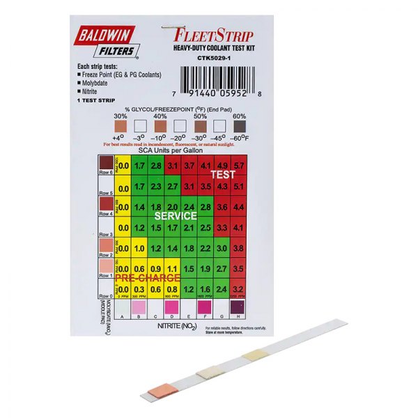 Baldwin Filters® - FleetStrip™ Coolant Test Strip Kit with 1 Test Strip