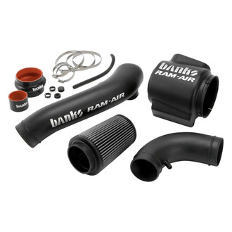 Banks® - Plastic Black Short Ram Air Intake System with Oiled Red Filter