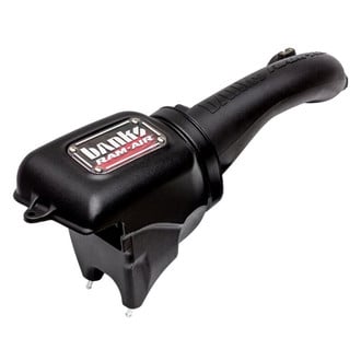 Banks® - Plastic Black Short Ram Air Intake System with Power Dry Filter with Oiled Red Filter