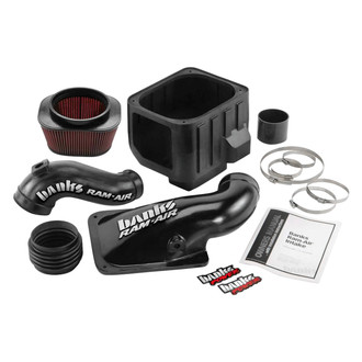 Banks® - Plastic Black Short Ram Air Intake System with Oiled Red Filter