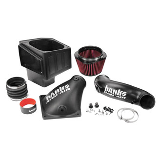 Banks® - Plastic Black Short Ram Air Intake System with Oiled Red Filter
