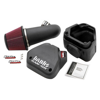 Banks® - Plastic Black Short Ram Air Intake System with Oiled Red Filter