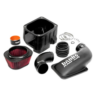 Banks® - Plastic Black Short Ram Air Intake System with Oiled Red Filter
