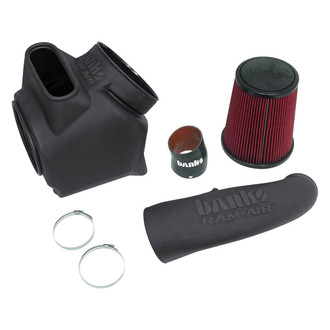 Banks® - Plastic Black Short Ram Air Intake System with Oiled Red Filter