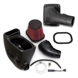 Banks® - Plastic Black Short Ram Air Intake System with Oiled Red Filter
