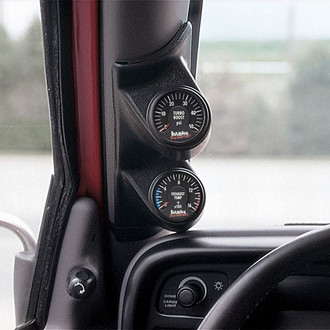 Banks® - Full 2-Gauge Pillar Mount Instrument Console with Speaker, Black
