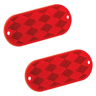 Bargman® - 3.25"x1.5" Red Oblong Reflector
