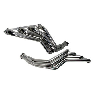 BBK® - CNC Series™ Steel Silver Ceramic Coated Long Tube Street Strip Exhaust Headers