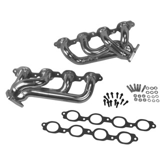 BBK® - Stainless Steel Silver Ceramic Coated Short Tube Exhaust Headers