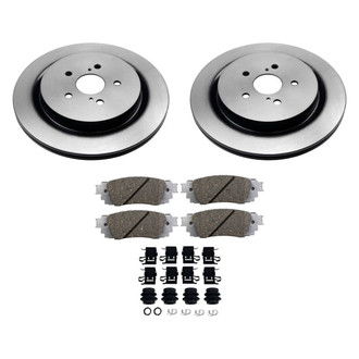 Beck Arnley® - True Plain Rear Brake Kit with Semi-Metallic Pads
