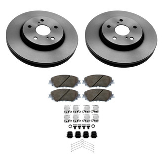 Beck Arnley® - True Plain Front Brake Kit with Semi-Metallic Pads