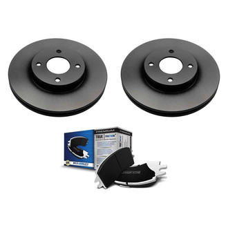 Beck Arnley® BNDL-1218-31177436 - True Plain Front Brake Kit with Organic Pads