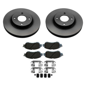 Beck Arnley® - True Plain Front Brake Kit with Semi-Metallic Pads