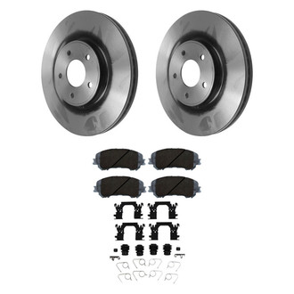 Beck Arnley® - True Plain Front Brake Kit with Semi-Metallic Pads