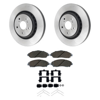 Beck Arnley® - True Plain Front Brake Kit with Semi-Metallic Pads