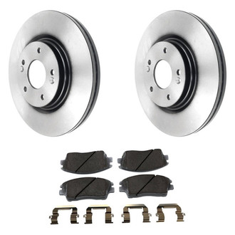 Beck Arnley® - True Plain Front Brake Kit with Ceramic Pads