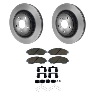 Beck Arnley® - True Plain Front Brake Kit with Semi-Metallic Pads