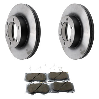 Beck Arnley® - True Plain Front Brake Kit with Ceramic Pads